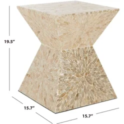 Calypso Sunburst Mosaic Stool - Multi/Beige - Safavieh -Baxton Studio Sale Shop GUEST 5195e010 37fc 4b6b 9e29 ff01a51e5661