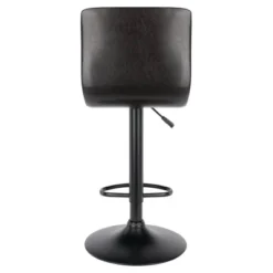 Holly Air Lift Adjustable Stool L Shape Backrest Espresso/Black - Winsome -Baxton Studio Sale Shop GUEST 51b088c8 8c2f 44cf b0e3 cd8df2778ba1