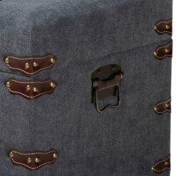 Palma Modern Transitional Fabric Upholstered Storage Trunk Ottoman Gray - Baxton Studio: Cushioned, Antique Brass Latches, No Assembly Required -Baxton Studio Sale Shop GUEST 52274e40 e26a 4169 a68d d125905bc5c5