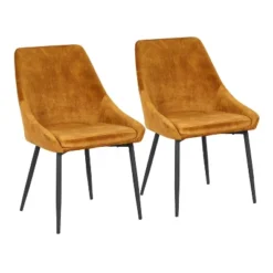 Set Of 2 Diana Contemporary Dining Chairs Metal And Velvet - LumiSource -Baxton Studio Sale Shop GUEST 5269a38b e2c6 421f 805c 04af72a62d22