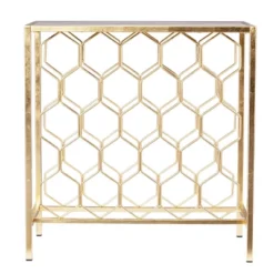 Venwynn Wine Storage Side Table Gold/Gray - Aiden Lane -Baxton Studio Sale Shop GUEST 5273f550 05a6 45d0 8f2b f871b748d28c