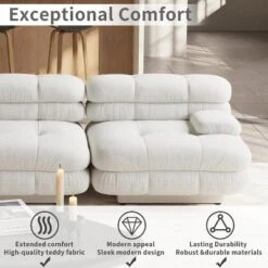 WJShome 4-Piece 109.83" L-shape Large Sectional Sofa With Removable Ottomans For Living Room -Baxton Studio Sale Shop GUEST 52938a30 70b5 49e1 8701 25134f34b632