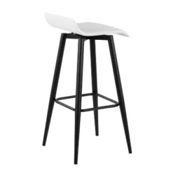 Set Of 2 Ale Faux Leather/Steel Barstools Black/White - LumiSource -Baxton Studio Sale Shop GUEST 52b040c8 f2b4 4805 aeea 3ecf388f29f1