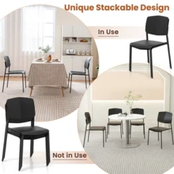 Tangkula Dining Chair Set Of 2 W/Ergonomic Backrest & Wide Seat Stackable Kitchen Chairs -Baxton Studio Sale Shop GUEST 52bbf39e e597 46f7 bf79 498f5ec296d8