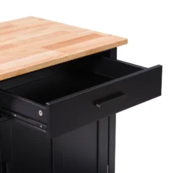 Sage Wood Kitchen Cart Black - CorLiving -Baxton Studio Sale Shop GUEST 52df1aac e67b 4b91 bf28 4f6c2d1188db