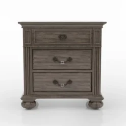 3pc Pennings Traditional Bed Set With 2 Nightstands Gray - HOMES: Inside + Out -Baxton Studio Sale Shop GUEST 5313c4fe dde2 4fd1 957e 3ca6bd253352