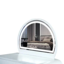 40"W Dressing Table Vanity Table Makeup Table With Touch Screen Lighted Mirror And Large Drawe - ModernLuxe 21 40"W Dressing Table Vanity Table Makeup Table With Touch Screen Lighted Mirror And Large Drawe - ModernLuxe -Baxton Studio Sale Shop GUEST 53521046 6f84 4996 96ae b99fc1cbc74e