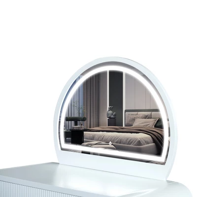 40"W Dressing Table Vanity Table Makeup Table With Touch Screen Lighted Mirror And Large Drawe - ModernLuxe 11 40"W Dressing Table Vanity Table Makeup Table With Touch Screen Lighted Mirror And Large Drawe - ModernLuxe - Image 11