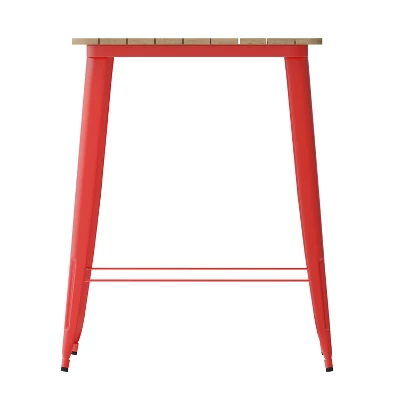 Flash Furniture Declan Commercial Indoor/Outdoor Bar Top Table, 31.5" Square All Weather Poly Resin Top With Steel Base 7 Flash Furniture Declan Commercial Indoor/Outdoor Bar Top Table, 31.5" Square All Weather Poly Resin Top With Steel Base - Image 7