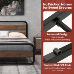 Costway Metal Bed Frame Arc Platform Headboard Footboard Mattress Foundation Black 17 Costway Metal Bed Frame Arc Platform Headboard Footboard Mattress Foundation Black -Baxton Studio Sale Shop GUEST 53ee759c d920 4258 a70e 08d2ae4917ad
