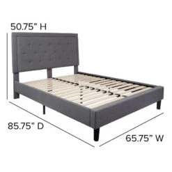 Flash Furniture Roxbury Tufted Upholstered Platform Bed With 10 Inch CertiPUR-US Certified Foam And Pocket Spring Mattress -Baxton Studio Sale Shop GUEST 541be5ee 73a1 4ca8 8b41 547085dc2b05