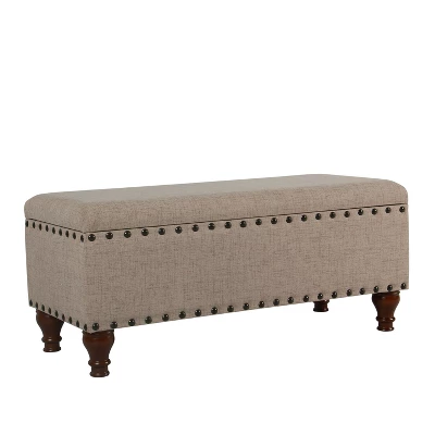 Large Storage Bench With Nailhead Trim - HomePop 11 Large Storage Bench With Nailhead Trim - HomePop - Image 11