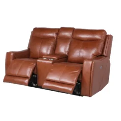 Natalia Power Loveseat Console Recliner Caramel Leather - Steve Silver Co. -Baxton Studio Sale Shop GUEST 5474b771 373d 4eea ae14 2af288cb3ff3