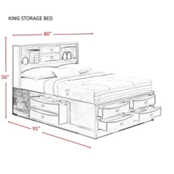 3pc King Madison Storage Bedroom Set Espresso Brown - Picket House Furnishings -Baxton Studio Sale Shop GUEST 550afe2d 0573 48ed bc8d af8106a2877a