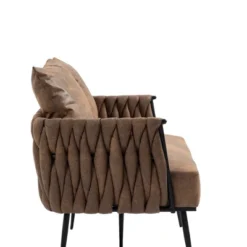 Modern Accent Metal Frame Tufted Sofa With Arms - ModernLuxe -Baxton Studio Sale Shop GUEST 55115e7b e60e 4ea9 83c1 e2c4e05bd33d