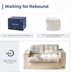 MAXYOYO Convertible Sofa Bed, Pull Out Loveseat Sleeper Sofa, 2 In 1 Folding Couch Bed -Baxton Studio Sale Shop GUEST 5515f540 60e1 44af aab5 6c402ef45526