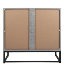 Adams 2-doors Cement Gray Cabinet With 1 Adjustable Inner Shelves - The Pop Maison -Baxton Studio Sale Shop GUEST 5517d42a 893c 4874 a151 628d77e07ea6