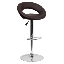 Flash Furniture Contemporary Vinyl Rounded Orbit-Style Back Adjustable Height Barstool With Chrome Base -Baxton Studio Sale Shop GUEST 5559f6ff e1cc 47ea af09 b48c6bd44296