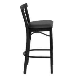 Emma And Oliver Two-Slat Ladder Back Black Metal Restaurant Dining Barstool -Baxton Studio Sale Shop GUEST 55b158bb 42b8 482f aba9 c3cdc75b860c