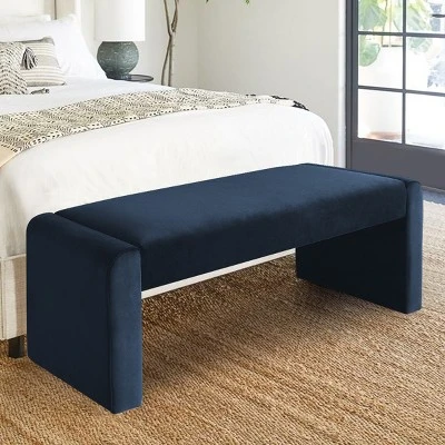Kaia 47" Velvet Waterfall Upholstered Bench-The Pop Maison 12 Kaia 47" Velvet Waterfall Upholstered Bench-The Pop Maison - Image 12