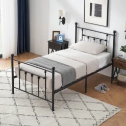 VECELO Twin/Full/Queen Metal Platform Bed Frame With Headboard And Footboard, Industrial Bed Frame, No Box Spring Needed, Storage Space 22 VECELO Twin/Full/Queen Metal Platform Bed Frame With Headboard And Footboard, Industrial Bed Frame, No Box Spring Needed, Storage Space -Baxton Studio Sale Shop GUEST 561d2142 578f 4c15 a2c1 fb7d3c399270