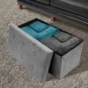 Sorbus Collapsible Bench Ottoman With Cover - Faux Suede