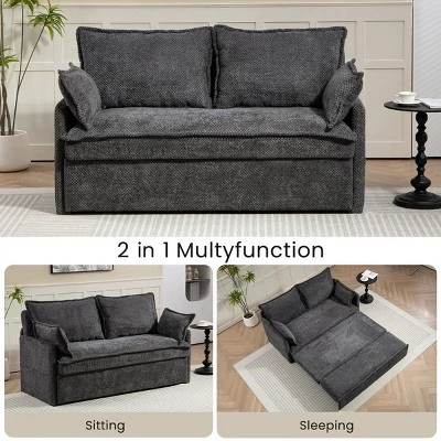 Sleeper Sofa,Corduroy Convertible Sleeper Sofa With USB Charging Ports And Pillows,Convertible Sofa Bed,Sleeper Sofa For Living Room-Cuddlewood 1 Sleeper Sofa,Corduroy Convertible Sleeper Sofa With USB Charging Ports And Pillows,Convertible Sofa Bed,Sleeper Sofa For Living Room-Cuddlewood
