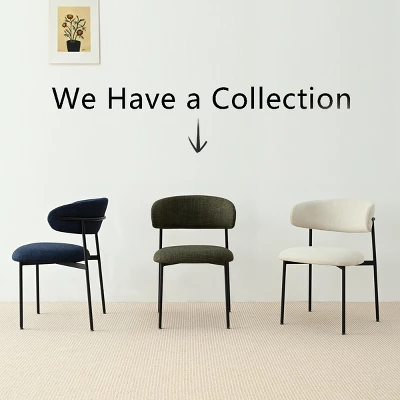 Merida Dining Chair Set Of 2, Simple Design Armless Side Chairs With Metal Legs For Kitchen, Dining Room & Living Space-Maison Boucle 7 Merida Dining Chair Set Of 2, Simple Design Armless Side Chairs With Metal Legs For Kitchen, Dining Room & Living Space-Maison Boucle - Image 7