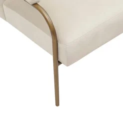 Abbot Upholstered Open Arm Metal Leg Accent Chair Beige - Madison Park -Baxton Studio Sale Shop GUEST 57512053 0826 47ca 8130 5c403285f579