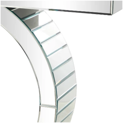 Glam Glass Console Table Silver - Olivia & May 3 Glam Glass Console Table Silver - Olivia & May - Image 3