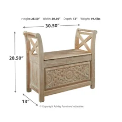 Fossil Ridge Accent Bench Whitewash - Signature Design By Ashley -Baxton Studio Sale Shop GUEST 579615fb 6884 4cdd be6c 8fa1730f91cc