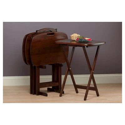 5pc Lucca TV Set Walnut Finish - Winsome 3 5pc Lucca TV Set Walnut Finish - Winsome - Image 3