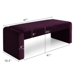 Kaia 47" Velvet Waterfall Upholstered Bench-The Pop Maison 17 Kaia 47" Velvet Waterfall Upholstered Bench-The Pop Maison -Baxton Studio Sale Shop GUEST 5846bf43 0229 4f5f b8fb 6bf9a13354c9