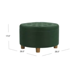 Tufted Round Storage Ottoman Loden Green Velvet - HomePop 7 Tufted Round Storage Ottoman Loden Green Velvet - HomePop -Baxton Studio Sale Shop GUEST 5856e5bc b301 4def 8713 43cb0f94909b