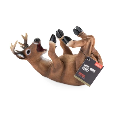 True Drunken Deer Polyresin Wine Bottle Holder Set Of 1, Brown, Holds 1 Standard Wine Bottle 4 True Drunken Deer Polyresin Wine Bottle Holder Set Of 1, Brown, Holds 1 Standard Wine Bottle - Image 4