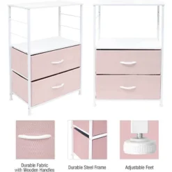 Sorbus Drawer Nightstand Shelf For Bedroom Home And Office And More Pink -Baxton Studio Sale Shop GUEST 58c2063d a1ee 4b66 b4c6 103898f6e3f9