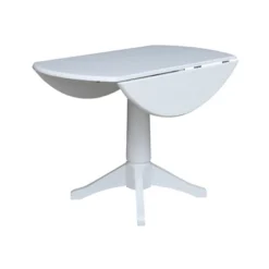 42" Nina Round Top Dual Drop Leaf Pedestal Table White - International Concepts 13 42" Nina Round Top Dual Drop Leaf Pedestal Table White - International Concepts -Baxton Studio Sale Shop GUEST 58ee9ebc 2171 42bd 8229 cb9fbb6a6e1d