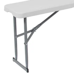 Flash Furniture 10.25''W X 71''L Bi-Fold Granite White Plastic Bench With Carrying Handle -Baxton Studio Sale Shop GUEST 58ef0b72 1156 4bf0 823b 20e2221a883e