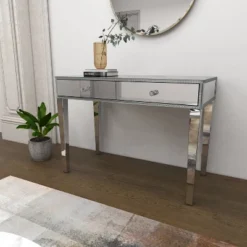 Glam Mirror And Wood Console Table Desk Silver - Olivia & May 29 Glam Mirror And Wood Console Table Desk Silver - Olivia & May -Baxton Studio Sale Shop GUEST 59151328 f271 4cbf 8406 1a4863373acb