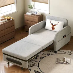 Luck Live Adjustable Sleeper Chair Pullout Sofa Bed With Modern Linen Fabric For Living Room 27 Luck Live Adjustable Sleeper Chair Pullout Sofa Bed With Modern Linen Fabric For Living Room -Baxton Studio Sale Shop GUEST 594dca12 08ae 4a13 bae1 b126949bbf7a
