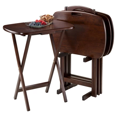 5pc Lucca TV Set Walnut Finish - Winsome 2 5pc Lucca TV Set Walnut Finish - Winsome - Image 2