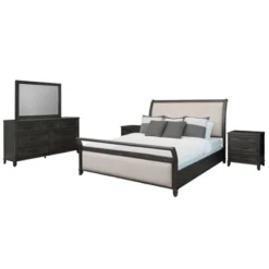 5pc Cindi Sleigh Bedroom Set Gray - Abbyson Living -Baxton Studio Sale Shop GUEST 59736b0e a448 4d56 88b1 b0caf90f6c44