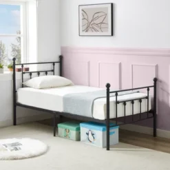 VECELO Twin/Full/Queen Metal Platform Bed Frame With Headboard And Footboard, Industrial Bed Frame, No Box Spring Needed, Storage Space 26 VECELO Twin/Full/Queen Metal Platform Bed Frame With Headboard And Footboard, Industrial Bed Frame, No Box Spring Needed, Storage Space -Baxton Studio Sale Shop GUEST 5a5a3e1d 6ab0 4e65 acd2 7b62920f7376