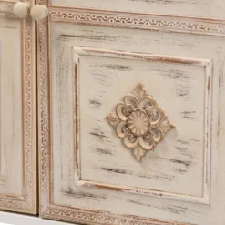 Favian Two-Tone Wood And Metal 2 Door Sideboard Dining Cabinet White/Weathered Brown - Baxton Studio -Baxton Studio Sale Shop GUEST 5a9995b2 20a5 4a9a 9405 8441c875aee5