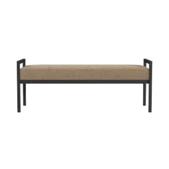 Modern Metal Faux Shearling Bench - HomePop -Baxton Studio Sale Shop GUEST 5ad842bc 5ac4 475f 9502 b11b81413320