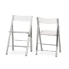 Set Of 2 Acrylic Foldable Chairs Clear - Baxton Studio
