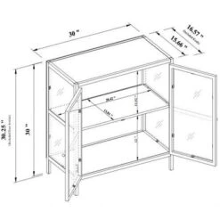 30" Crystal Cove Glass Cabinet Black - Threshold™ Designed With Studio McGee -Baxton Studio Sale Shop GUEST 5b71f51a 7630 42b5 9e09 477102ac59f6