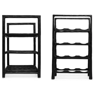 BIRDROCK HOME 12 Bottle Rack - Free Standing Stand - Kitchen Countertop - Black Forged Metal - Vertical Shelf Storage Cabinet - Holder 3 BIRDROCK HOME 12 Bottle Rack - Free Standing Stand - Kitchen Countertop - Black Forged Metal - Vertical Shelf Storage Cabinet - Holder - Image 3