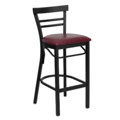 Emma And Oliver Two-Slat Ladder Back Black Metal Restaurant Dining Barstool -Baxton Studio Sale Shop GUEST 5bdd6c35 79c0 47d7 b601 8b3d7e4141a0