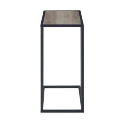 23" Modern Rectangle Two-Tone C Side Table With Metal Base - Saracina Home -Baxton Studio Sale Shop GUEST 5bfa4338 4c50 438e 8f84 c70205739613